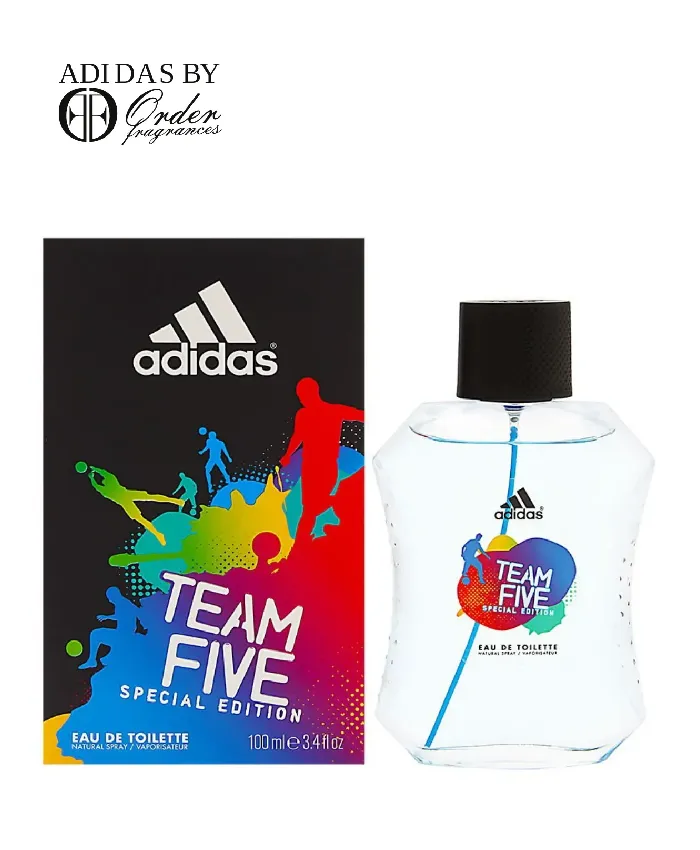 Adidas Men Team Five Special Edition Eau De Toilette Fresh Scent Spray, 3.4 Ounce, 100 Millilitres